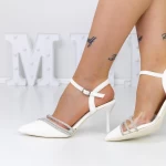 Обувки на тънък ток 3XKK12 Бял » MeiMall.bg