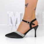 Обувки на тънък ток 3XKK12 Черен » MeiMall.bg
