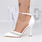 Обувки тип стилет 3XKK23 Бял » MeiMall.bg