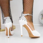 Обувки тип стилет 3DC16 Бял » MeiMall.bg