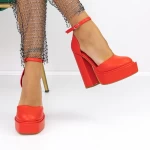 Обувки на токчета и платформа 3KV2 Тъмно червено » MeiMall.bg