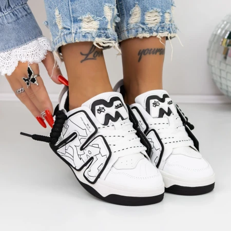 Дамски кецове 3WL37 Бял » MeiMall.bg