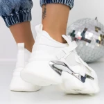 Дамски кецове с платформа 8252 Бял » MeiMall.bg