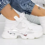 Дамски кецове с платформа 8252 Бял » MeiMall.bg