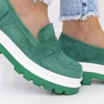 Дамски ежедневни обувки 3LE20 Зелено » MeiMall.bg