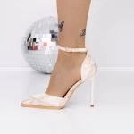 Обувки тип стилет 3DC30 Шампанско Mei