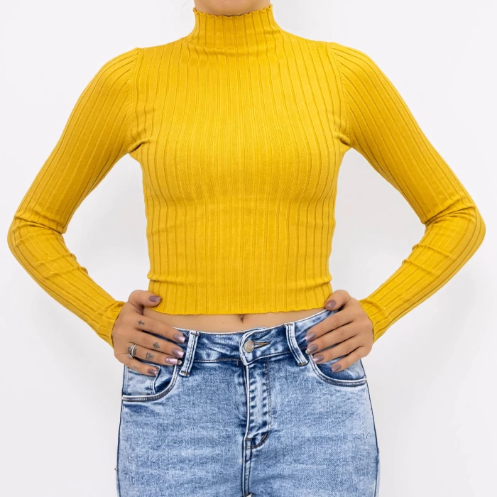 Дамска блуза D643 Жълто | Fashion