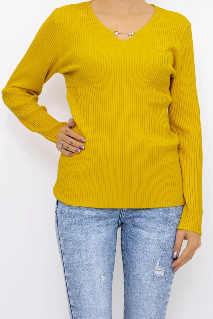 Дамска блуза D695 Жълто | Fashion
