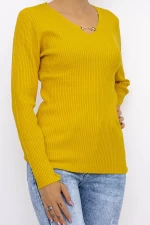 Дамска блуза D695 Жълто | Fashion