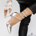 Обувки тип стилет 3XKK60 Сребро | Mei