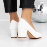 Обувки с дебел ток XKK251 Бял » MeiMall.bg