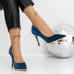 Обувки тип стилет 3DC27 Синьо » MeiMall.bg