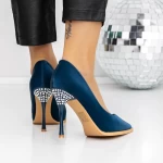Обувки тип стилет 3DC27 Синьо | Mei