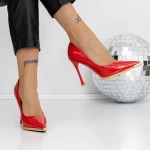 Обувки тип стилет 3DC39 Червено » MeiMall.bg