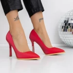Обувки тип стилет 3DC50 Червено » MeiMall.bg