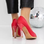 Обувки тип стилет 3DC50 Червено » MeiMall.bg