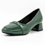 Обувки с дебел ток TP377-1 Зелено » MeiMall.bg