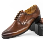 Елегантни обувки за мъже 552-050-2 Кафяво » MeiMall.bg
