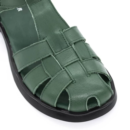 Дамски сандали с нисък ток 7168-1 Зелено » MeiMall.bg