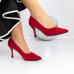 Обувки тип стилет 3XKK100 Червено » MeiMall.bg