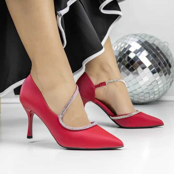 Обувки тип стилет 3XKK61 Червено » MeiMall.bg