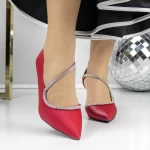Обувки тип стилет 3XKK61 Червено | Mei