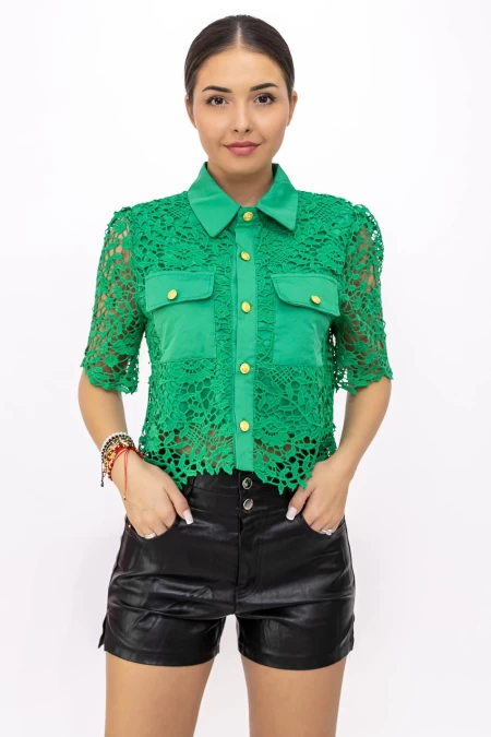Дамска блуза 2301 Зелено » MeiMall.bg