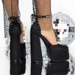 Обувки на токчета и платформа OD8021 Черен | Botinelli