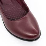Обувки с дебел ток 1901 бордо | Stephano