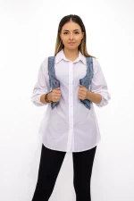 Дамска риза 24001 Бял » MeiMall.bg
