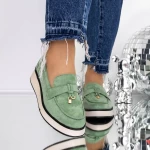 Дамски ежедневни обувки 3LE37 Зелено | Mei