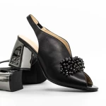 Дамски сандали с дебел ток KD815-2A Черен | Advancer