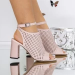 Дамски сандали с дебел ток CR596-33-R504 Розов | Jose Simon