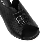 Дамски сандали с дебел ток K377-1B Черен | Advancer