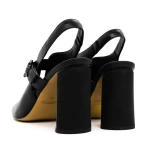 Дамски сандали с дебел ток K389-2 Черен | Advancer