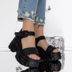 Дамски сандали на платформа 3WL207 Черен | Mei