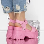 Дамски сандали на платформа 3WL207 Розов | Mei