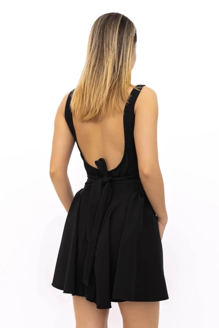 Дамска рокля 1037-9 Черен » MeiMall.bg