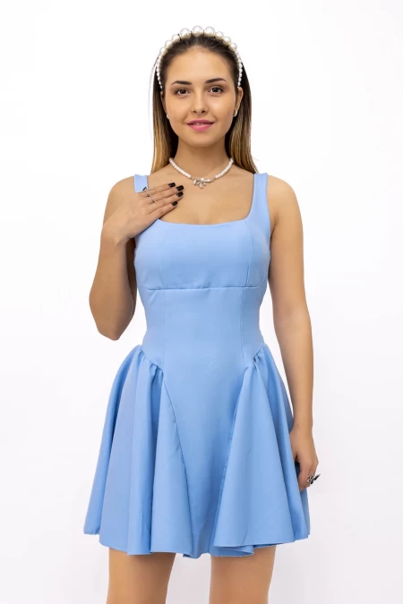 Дамска рокля 1037-9 Синьо » MeiMall.bg