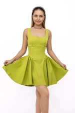 Дамска рокля 1037-9 Зелено » MeiMall.bg