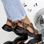 Дамски сандали на платформа 3GZ96 Леопард | Mei