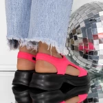 Дамски сандали на платформа 3GZ97 Розов | Mei