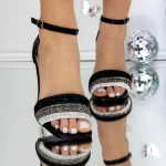 Дамски сандали на ток 3BD50 Черен | Mei