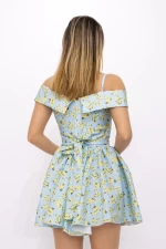 Дамска рокля 123061 Синьо-Жълто | Fashion