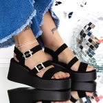 Дамски сандали на платформа 3GZ70 Черен | Mei