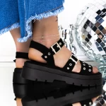 Дамски сандали на платформа 3LE62 Черен | Mei