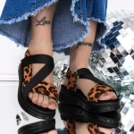Дамски сандали на платформа 3GZ65 Леопард » MeiMall.bg