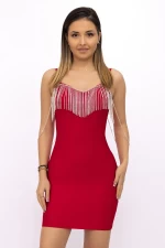Дамска рокля 879 Червено » MeiMall.bg