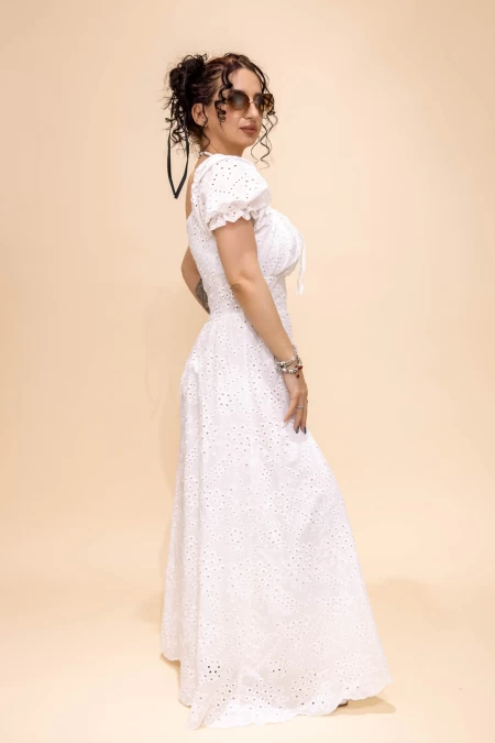 Дамска рокля 90526 Бял » MeiMall.bg