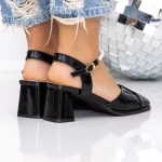 Pantofi cu Toc Gros 1153-3 BLACK | MEI